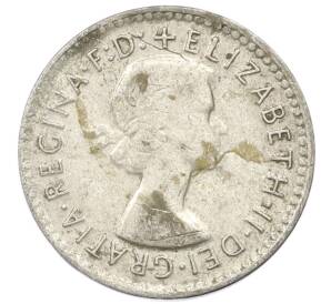 3 пенса 1957 года Австралия — Фото №2