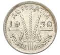 Монета 3 пенса 1958 года Австралия (Артикул: M2-81596) — Фото №1