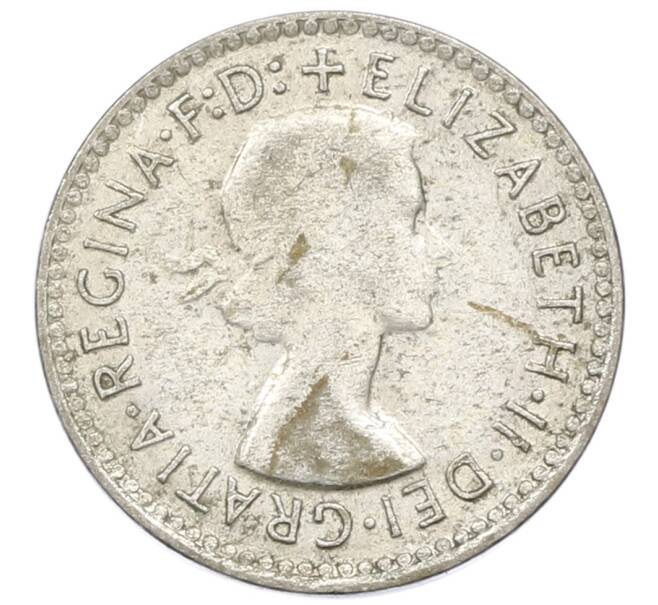 Монета 3 пенса 1955 года Австралия (Артикул: M2-81597) — Фото №2