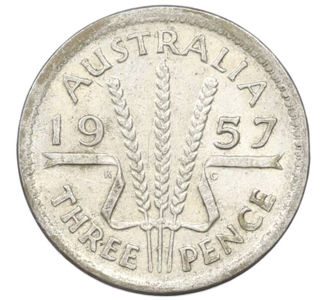 Монета 3 пенса 1957 года Австралия (Артикул: M2-81601) — Фото №1