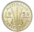 Монета 3 пенса 1958 года Австралия (Артикул: M2-81602) — Фото №1