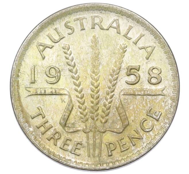 Монета 3 пенса 1958 года Австралия (Артикул: M2-81602) — Фото №1