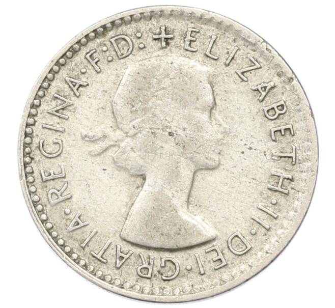 Монета 3 пенса 1955 года Австралия (Артикул: M2-81610) — Фото №2