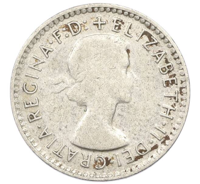 Монета 3 пенса 1955 года Австралия (Артикул: M2-81617) — Фото №2