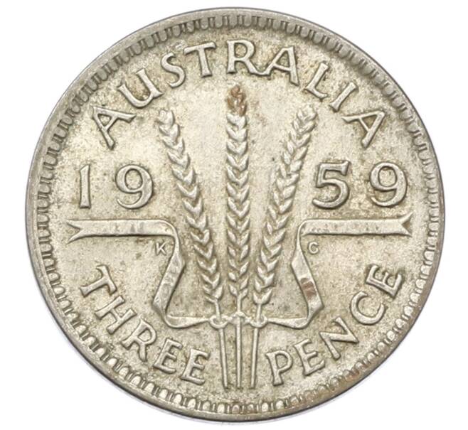 Монета 3 пенса 1959 года Австралия (Артикул: M2-81620) — Фото №1