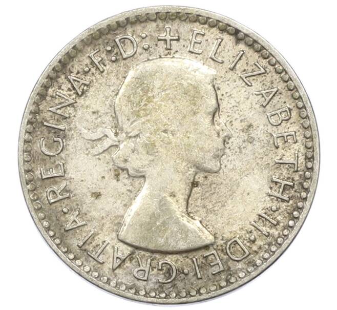Монета 3 пенса 1957 года Австралия (Артикул: M2-81631) — Фото №2
