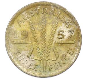 3 пенса 1957 года Австралия — Фото №1