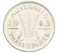 Монета 3 пенса 1963 года Австралия (Артикул: M2-81640) — Фото №1