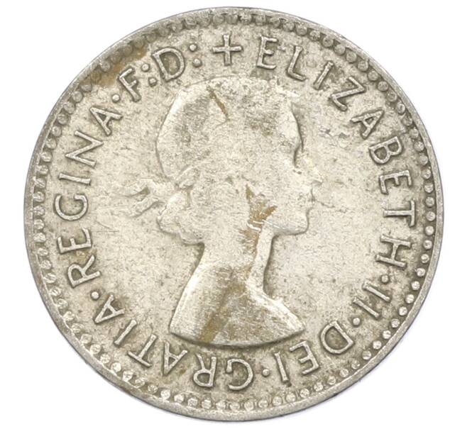 Монета 3 пенса 1955 года Австралия (Артикул: M2-81641) — Фото №2