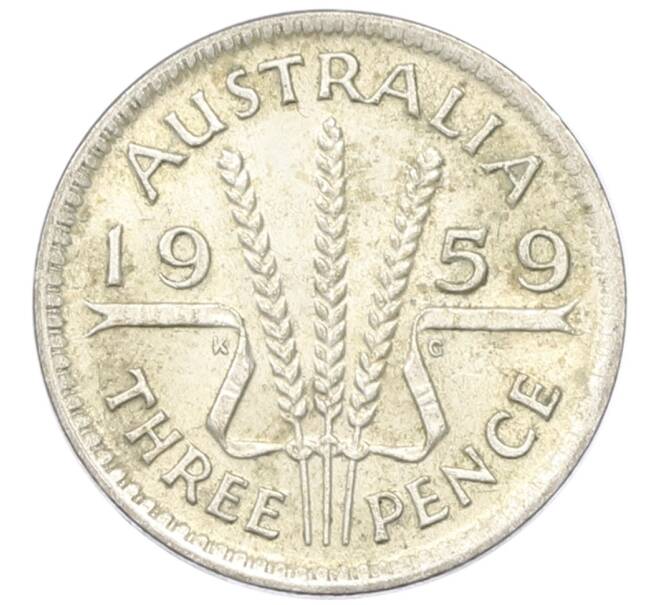 Монета 3 пенса 1959 года Австралия (Артикул: M2-81642) — Фото №1