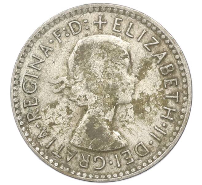 Монета 3 пенса 1955 года Австралия (Артикул: M2-81645) — Фото №2