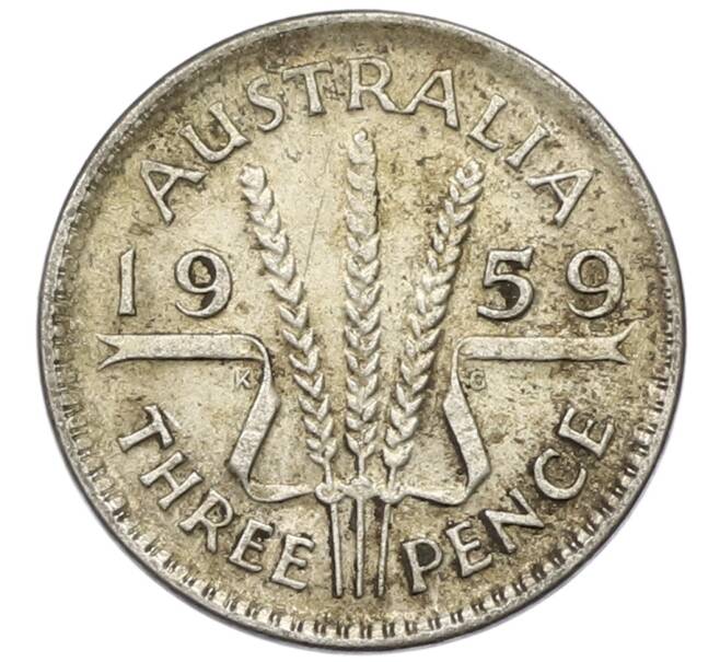 Монета 3 пенса 1959 года Австралия (Артикул: M2-81659) — Фото №1