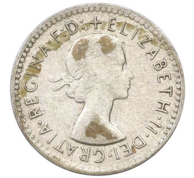 Монета 3 пенса 1957 года Австралия (Артикул: M2-81675) — Фото №2