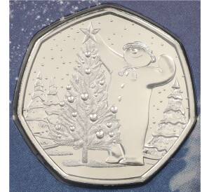 50 пенсов 2024 года Великобритания «Снеговик» (в буклете) — Фото №1