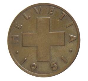 2 раппена 1951 года Швейцария — Фото №1