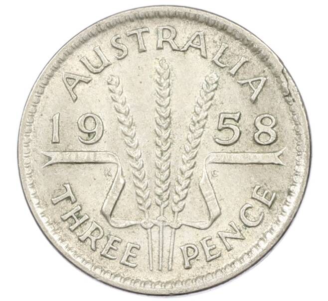 Монета 3 пенса 1958 года Австралия (Артикул: M2-81703) — Фото №1