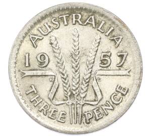 3 пенса 1957 года Австралия — Фото №1