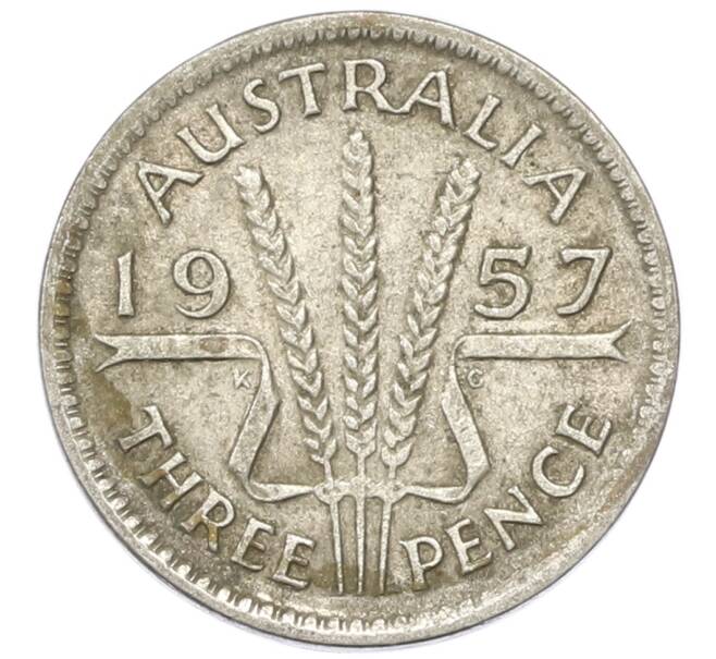 Монета 3 пенса 1957 года Австралия (Артикул: M2-81721) — Фото №1