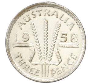 3 пенса 1958 года Австралия — Фото №1