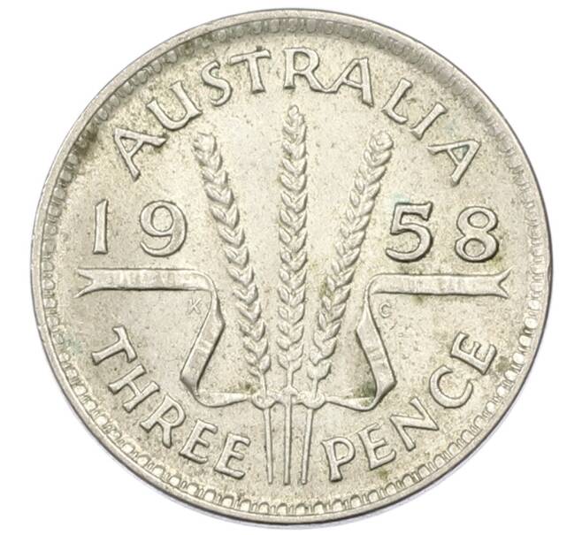 Монета 3 пенса 1958 года Австралия (Артикул: M2-81741) — Фото №1