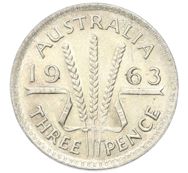 Монета 3 пенса 1963 года Австралия (Артикул: M2-81756) — Фото №1