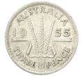 Монета 3 пенса 1955 года Австралия (Артикул: M2-81757) — Фото №1