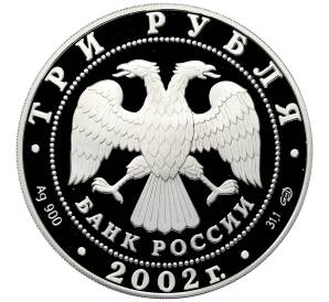 3 рубля 2002 года СПМД «Памятники архитектуры России — Свято-Иоанновский женский монастырь в Санкт-Петербурге» — Фото №2