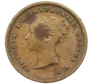 1/2 фартинга 1844 года Великобритания — Фото №2