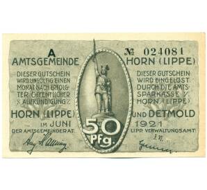 50 пфеннигов 1921 года — город Хорн (Нотгельд) — Фото №2
