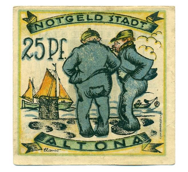 Банкнота 25 пфеннигов 1921 года Германия — город Альтона (Нотгельд) (Артикул: K12-40809) — Фото №1