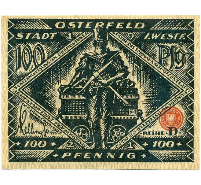Банкнота 100 пфеннигов 1921 года Германия — город Остерфельд (Нотгельд) (Артикул: K12-40819) — Фото №2