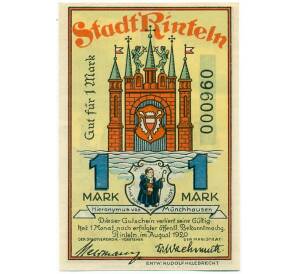 1 марка 1920 года Германия — город Ринтельн (Нотгельд) — Фото №2