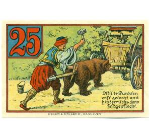 25 пфеннигов 1920 года Германия — город Ринтельн (Нотгельд) — Фото №1