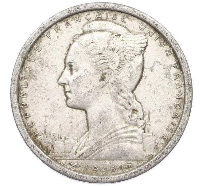 Монета 2 франка 1948 года Французская Экваториальная Африка (Артикул: T11-13495) — Фото №2