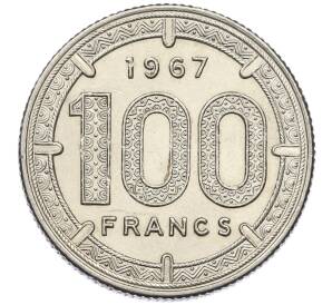 100 франков 1967 года Валютный союз Экваториальной Африки — Фото №2