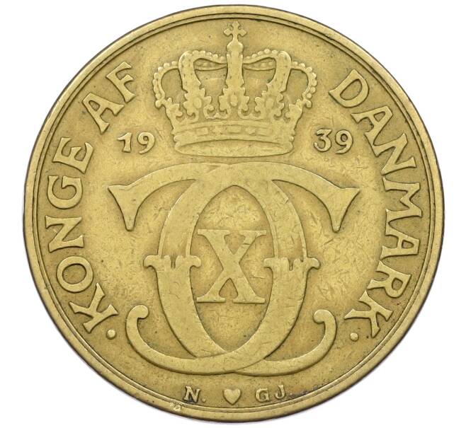 Монета 2 кроны 1939 года Дания (Артикул: K12-41187) — Фото №1