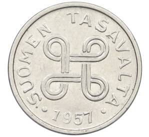 1 марка 1957 года Финляндия — Фото №1