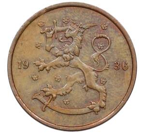 5 пенни 1936 года Финляндия — Фото №1