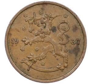 5 пенни 1937 года Финляндия — Фото №1