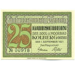 25 пфеннигов 1921 года Германия — город Колберг (Нотгельд) — Фото №2