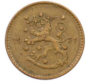 1 марка 1951 года Финляндия — Фото №1