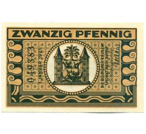 20 пфеннигов 1921 года Германия — город Ильменау (Нотгельд) — Фото №2