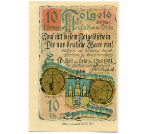 10 пфеннигов 1921 года Германия — город Нойштадт-на-Орле (Нотгельд) — Фото №2