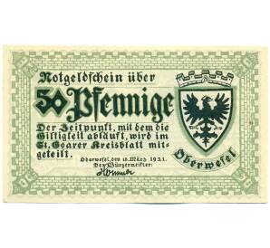 50 пфеннигов 1921 года Германия — город Обервезель (Нотгельд) — Фото №2