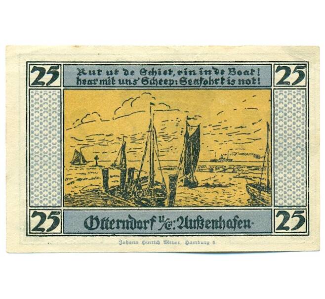 Банкнота 25 пфеннигов 1920 года Германия — город Оттерндорф (Нотгельд) (Артикул: K12-41574) — Фото №1