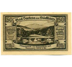 50 пфеннигов 1921 года Германия — город Бад-Закса (Нотгельд) — Фото №1