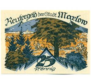 25 пфеннигов 1922 года Германия — город Марлов (Нотгельд) — Фото №1