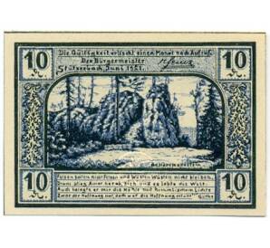 10 пфеннигов 1921 года Германия — община Штютцербах (Нотгельд) — Фото №2