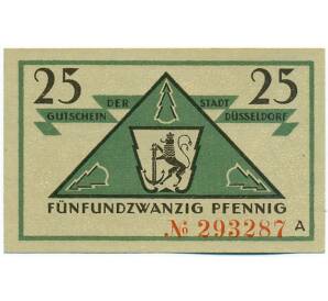 25 пфеннигов 1919 года Германия — город Дюссельдорф (Нотгельд) — Фото №1