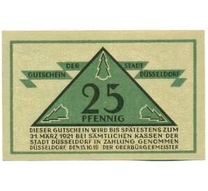 25 пфеннигов 1919 года Германия — город Дюссельдорф (Нотгельд) — Фото №2